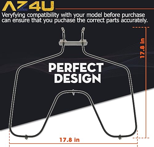Miniatura 7 de AZ4U El elemento WB44K10005 de la hornada del horno reemplaza el elemento calefactor inferior del horno CH44K10005 WB44K10001 para GE, Hotpoint,