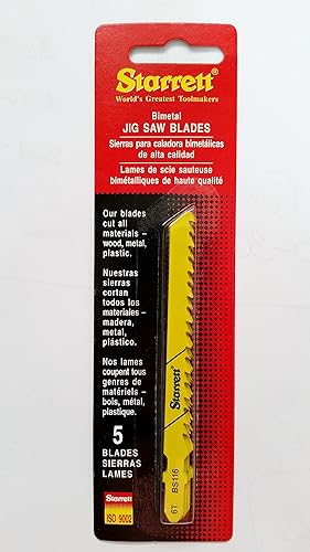 STARRETT BS116-5 - Hojas de sierra caladora (5 por tarjeta)