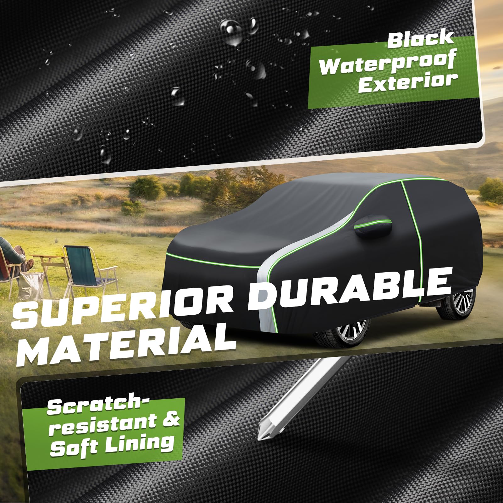 Mixsuper Liner Car Cover for Hyundai Tucson 2004-2026 7 Layers Waterproof Car Cover Accessories for Tucson with Zipper — view 5