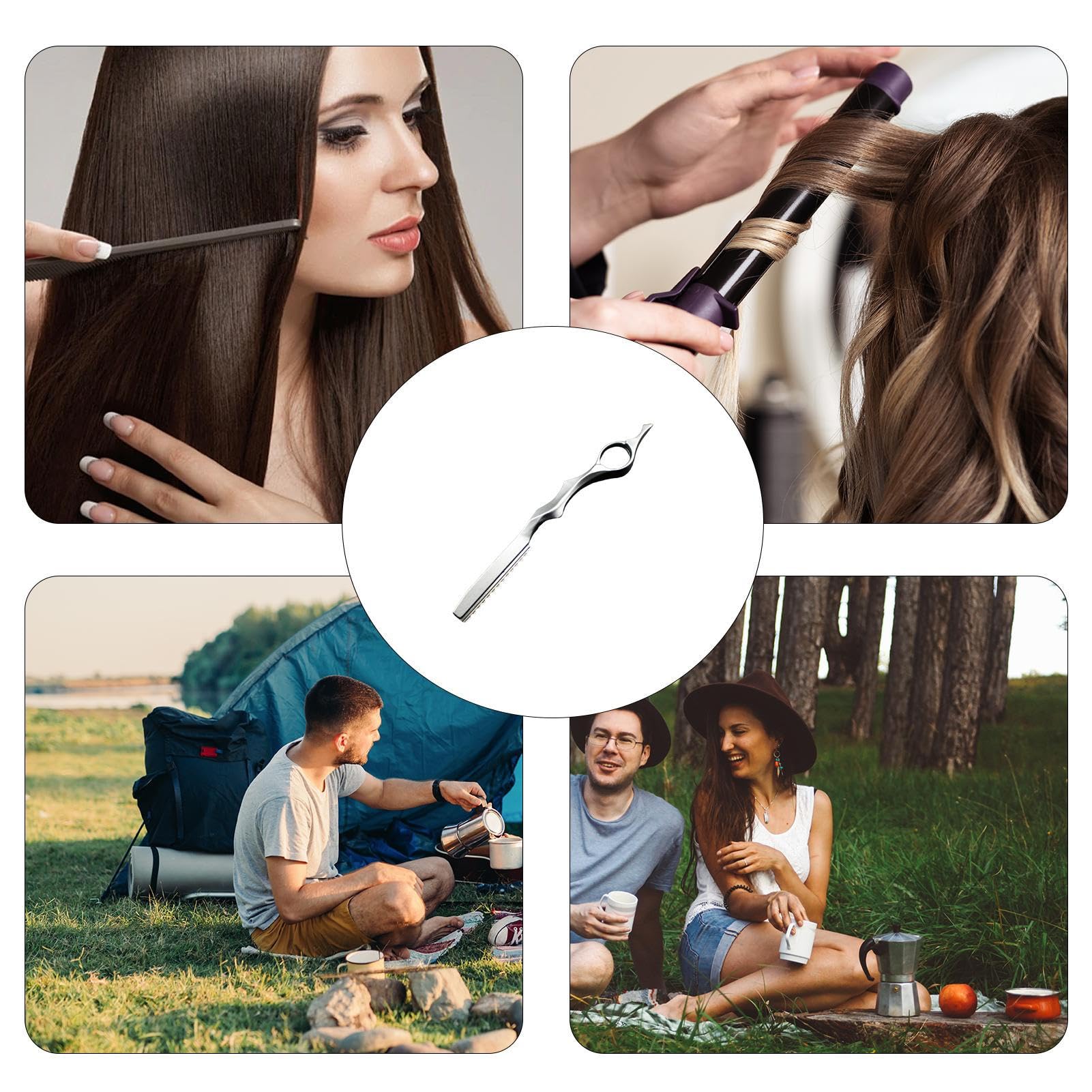Rasoio per capelli, taglierino per capelli - Rasoio per capelli con manico in lega Taglierina in acciaio inossidabile,Strumento per tagliare i capelli, texturizzare i capelli, diradare i