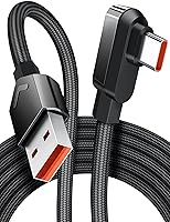 Vista 1 de iMangoo Cable USB C de 6 pies para Xiaomi 120W de carga rápida, 6A tipo C, cable de nailon trenzado de ángulo recto USBC a USB A cargador