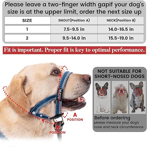 Miniatura 42 de ANDA Gentle Leader - Collar para cabeza de perro ultraligero sin tirones, correa de bozal ajustable transpirable que evita tirones y zancadas, Negro