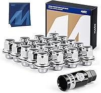 Vista 11 de OMT - Paquete de 32 tuercas de rueda 9/16-18, tuercas negras de 9/16 x 18 pulgadas de alto, asiento de cono de transmisión con enchufe compatible