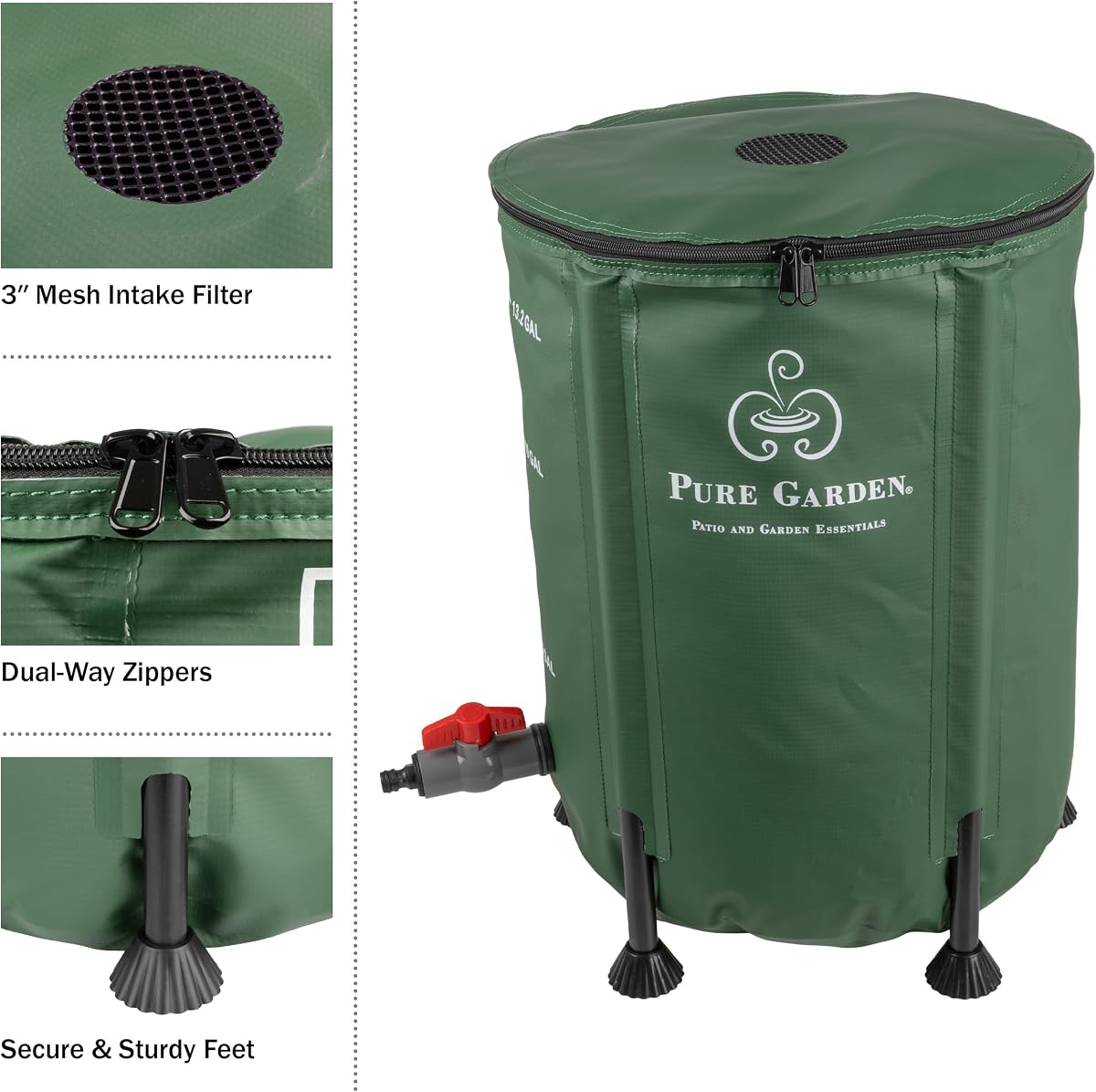 Enviro World EWC-10 55-Gallon FreeGarden RAIN Rain Barrel view 2