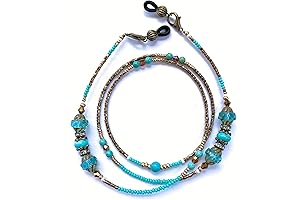 Bronze Boho Beaded Mask Lanyard or Eyeglass Chain with Mask Clasp