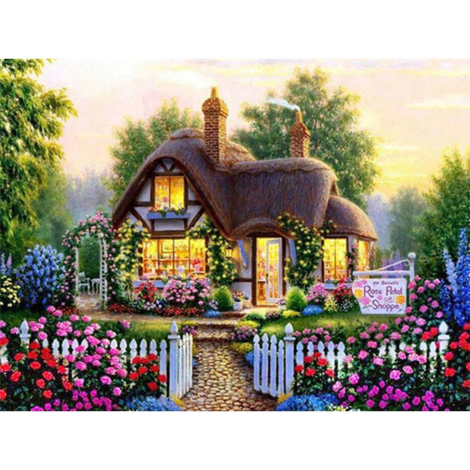 油彩　油絵 　田舎風景絵画　木製フレーム付 油絵 絵画 【田舎風景】 | HIROSHI1990