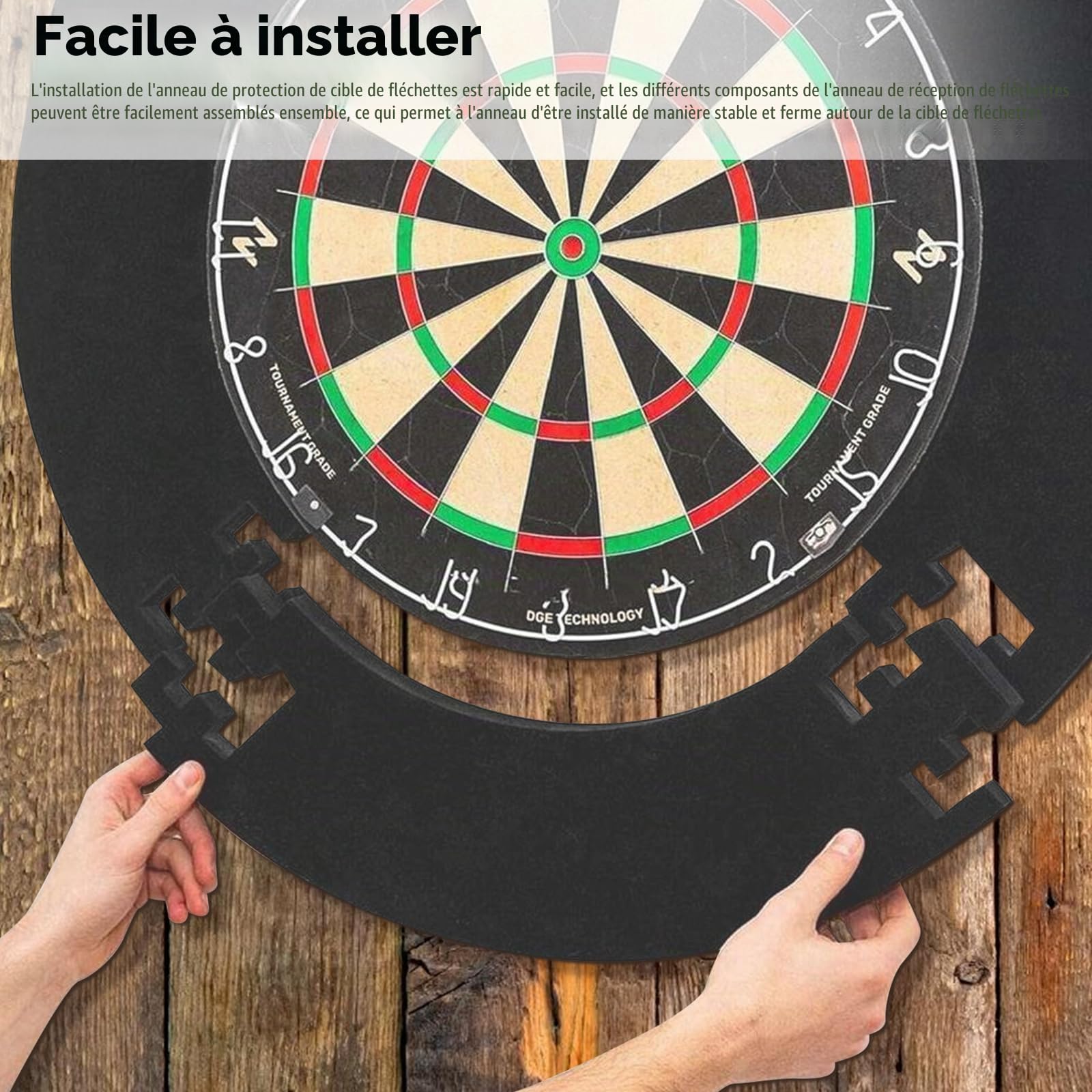 5 pièces de bordure de cible de fléchettes Surround : Anneau de protection pour cible de fléchettes de 45 cm, anneau de protection de cible pour cible de fléchettes, bordure de cible Surround