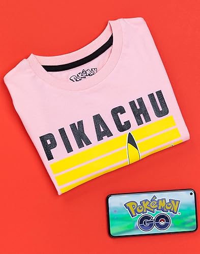 Miniatura 3 de Pokemon Camiseta Niña Niños Pikachu Eevee Friends Rosa O Azul Personaje Top