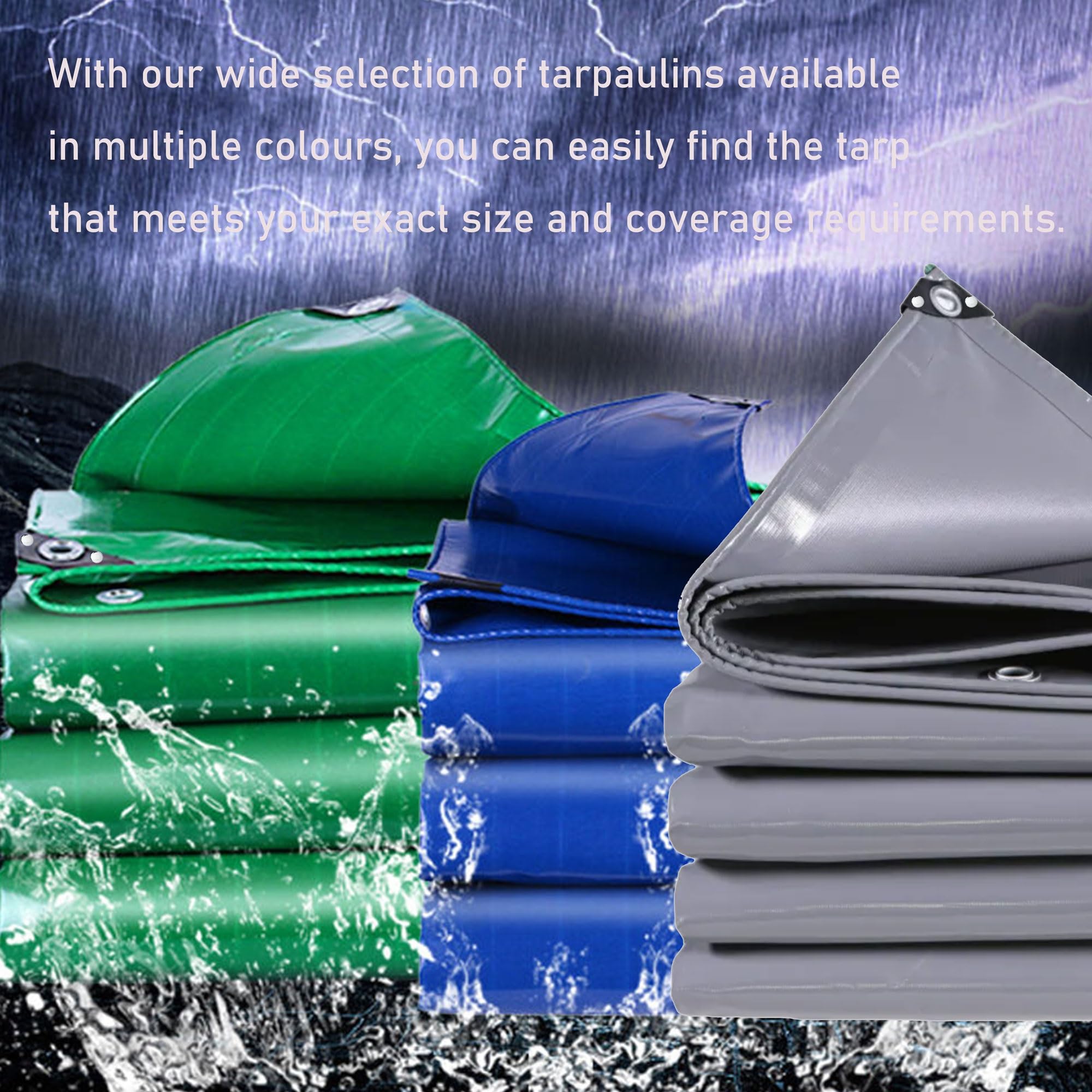 Lona resistente de 2 x 18,5 m, impermeable, para muebles y caravanas, para perreras, gallineros, estanques, heno, troncos, techo, remolque, multiusos, para muebles de exterior, sábana de suelo, gris