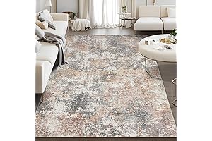 Abstract Gray and Brown Area Rug for Cozy Home Decor