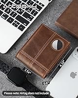 Vista 2 de Cartera con soporte AirTag, Marrón, Moderno