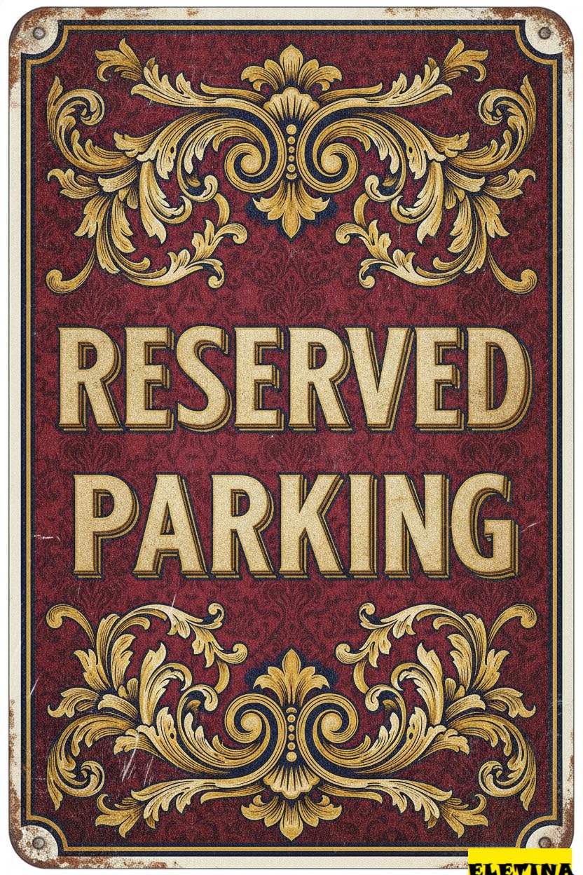 Personalized Sign for Man Cave Reserved Parking Aluminum Metal Warning Vintage Metal Wall Decor Caution Warning Metal Plaque High Way Fence Yard Street 8x12in Metal Quality Private Property Decorative