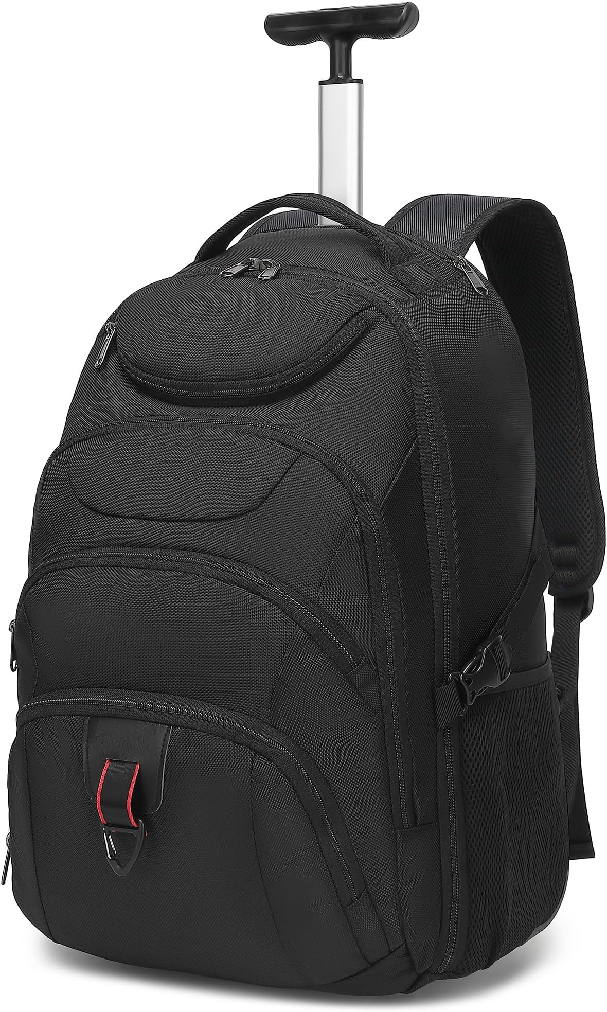 - Rolling Backpack,17 inch Water Resistant Wheeled Backpack,Carry on Luggage Business Bag, Overnight College Computer Trolley Suitcase for Men Women Adults to Travel，Black