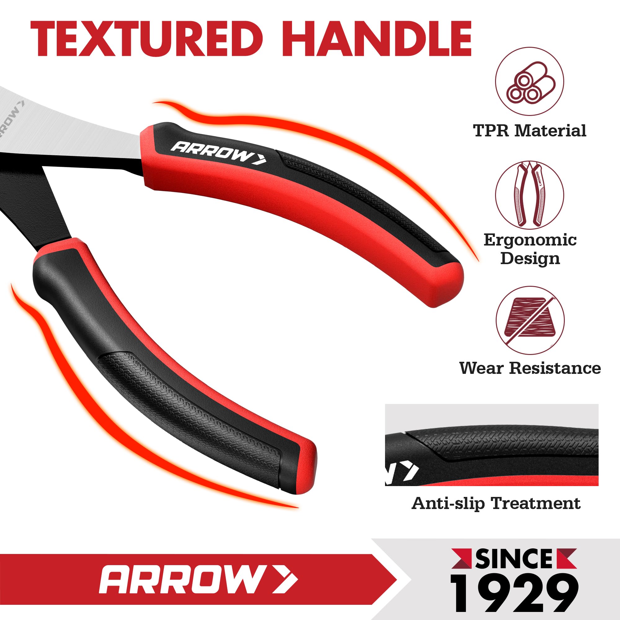 Arrow Slip Joint Pliers - 8 Inch High Carbon Steel -4 Arrow Slip Joint Pliers - 8 Inch High Carbon Steel -4