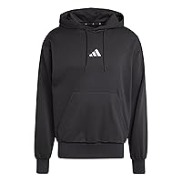 adidas Homme Essentials FEELCOZY Fleece Hoodie, Black/White