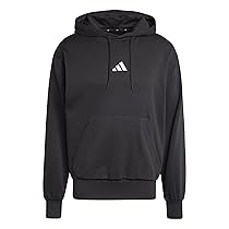 adidas Homme Essentials FEELCOZY Fleece Hoodie, Black, White, M