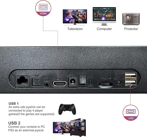 Miniatura 3 de Pandora Box - Consola Arcade con 10000 juegos 3D, sistema de juegos retro HD habilitado para WiFi, para TV, PC y proyector, 1-4 jugadores, funciones
