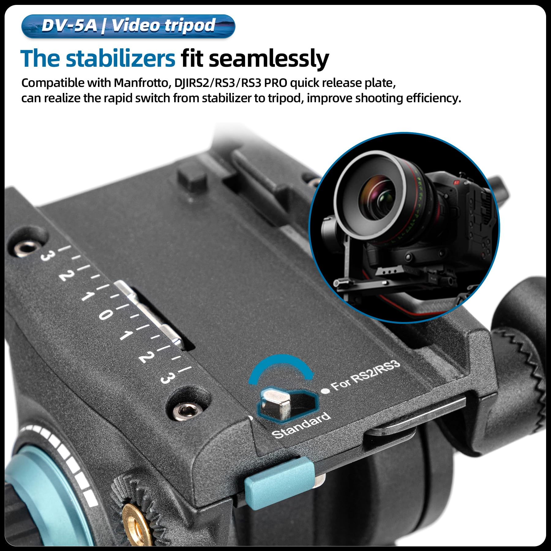 Amazon | Fotopro ビデオ三脚 流体ヘッド付き 76インチ