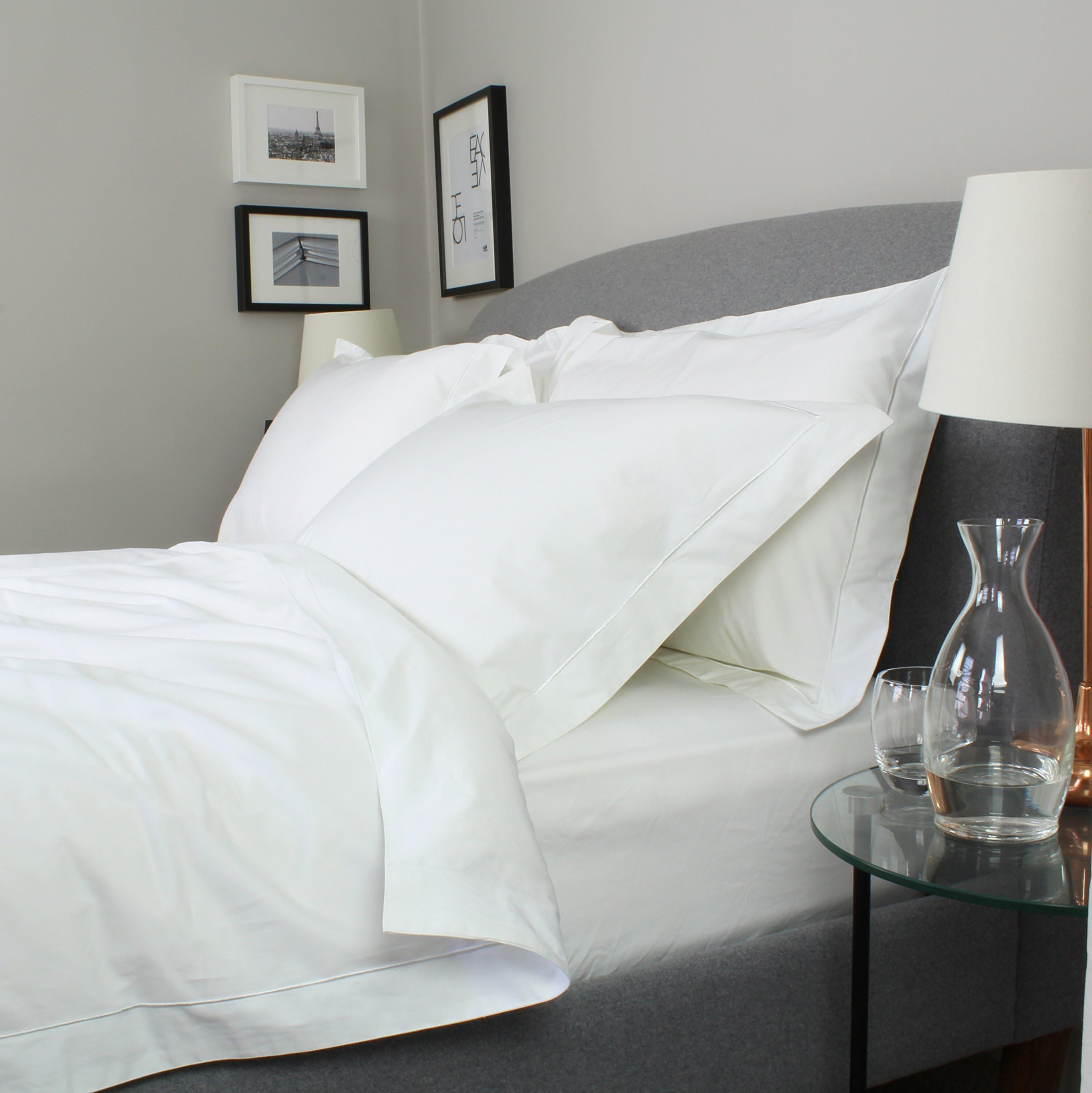 Seriously Comfy Egyptian Cotton 400 Thread Count Duvet Cover Set (White, Double)