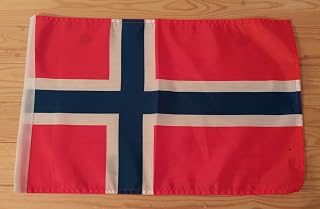Silverbak NORWAY FLAG - 45cm x 30cm - 18" x 12" - Norwegian Flag Gifts
