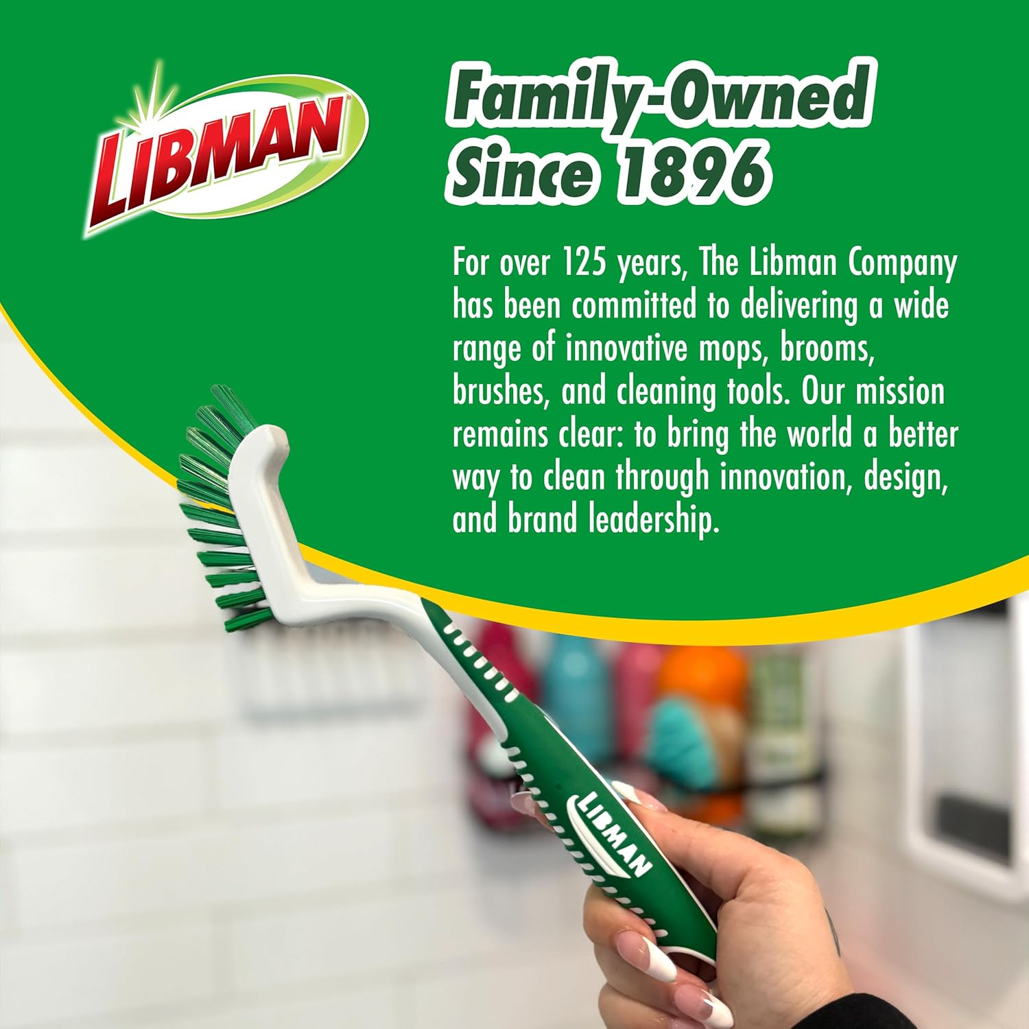 Libman Scrub Brush Kit | Cleaning Brush | Tile & Grout Brush | Small Scrub