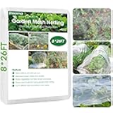 8x26Ft Garden Netting for Raised Bed, Thickened 60 Mesh Bird Netting for Garden Protection, Mesh Insect Row Covers for Plant Pest Barrier Fruits Flowers Crops Greenhouse Protect from Birds Bugs