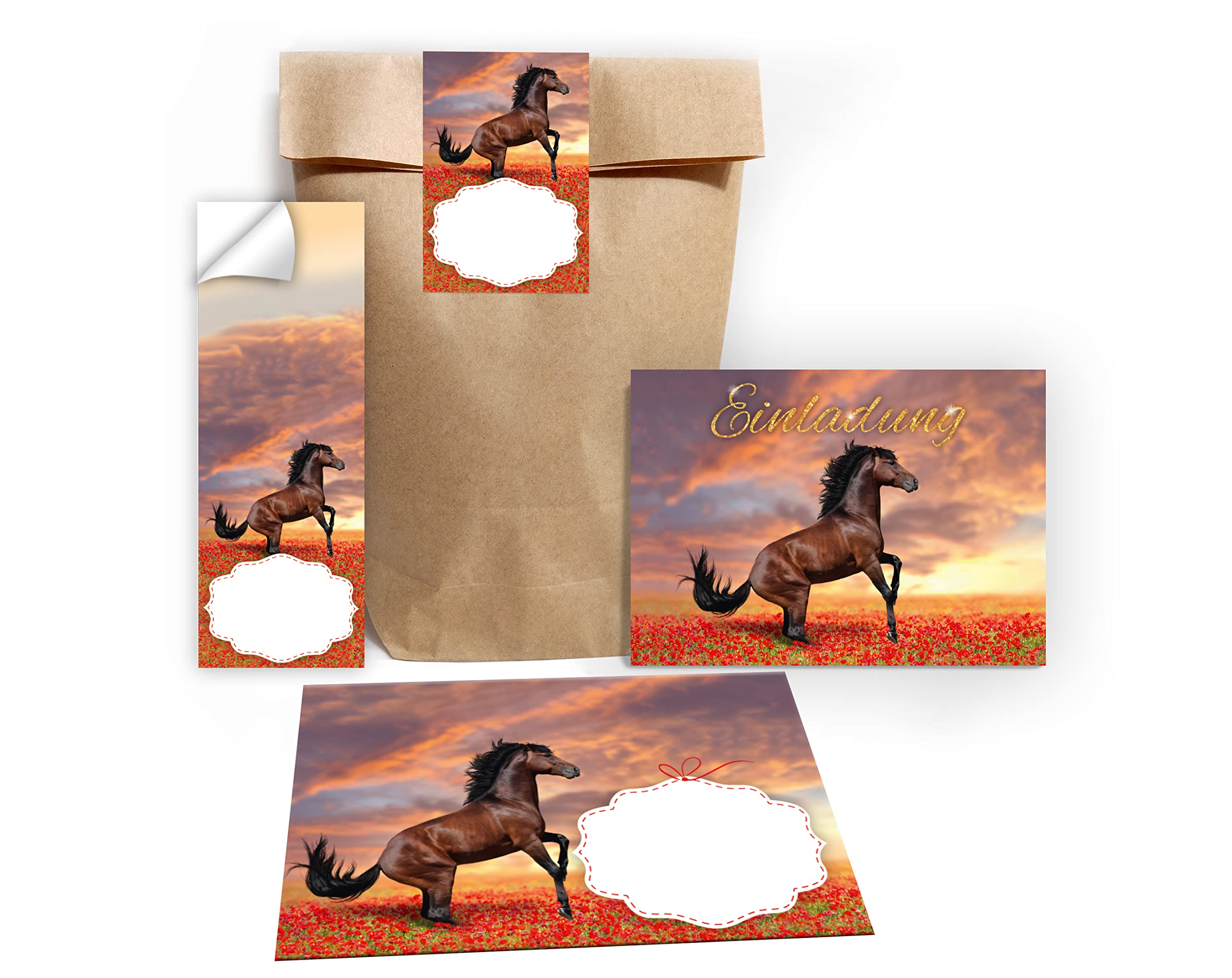 Lot De 12 Cartes D'invitation, Enveloppes, Sacs Cadeaux, Autocollants Pour 8e Anniversaire D'enfant – Pour