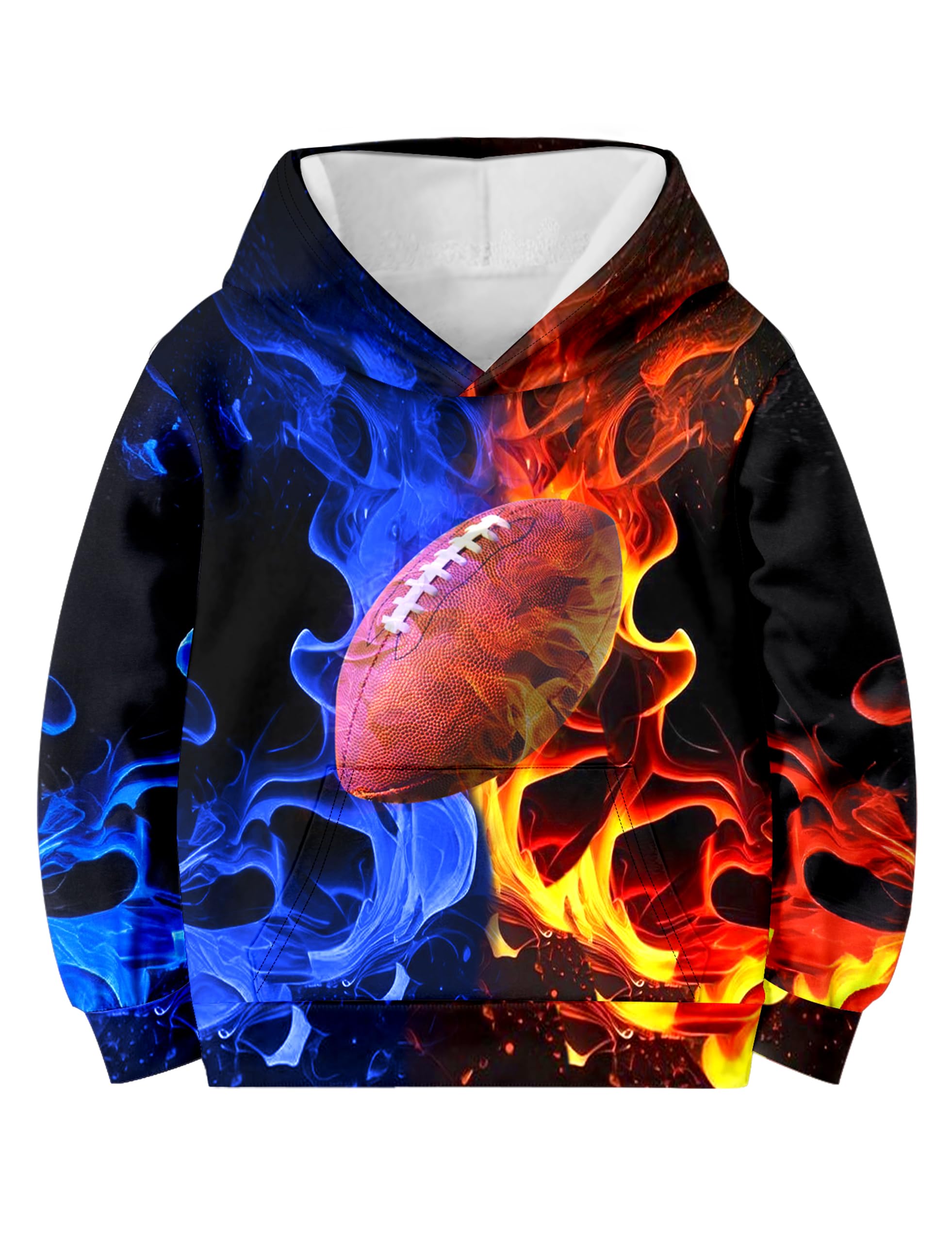 DONWENGraphic Hoodies for Boys Funny 3D Print Pullover Sweatshirt Long Sleeve Kids Hoodie with Pocket 6-14T