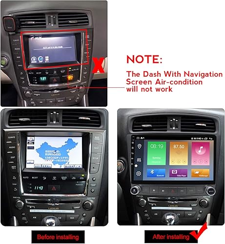 Miniatura 10 de MekedeTech Radio de coche Android 13 para navegación para Lexus IS250 IS200 IS220 IS300 IS350 unidad principal GPS estéreo reproductor multimedia