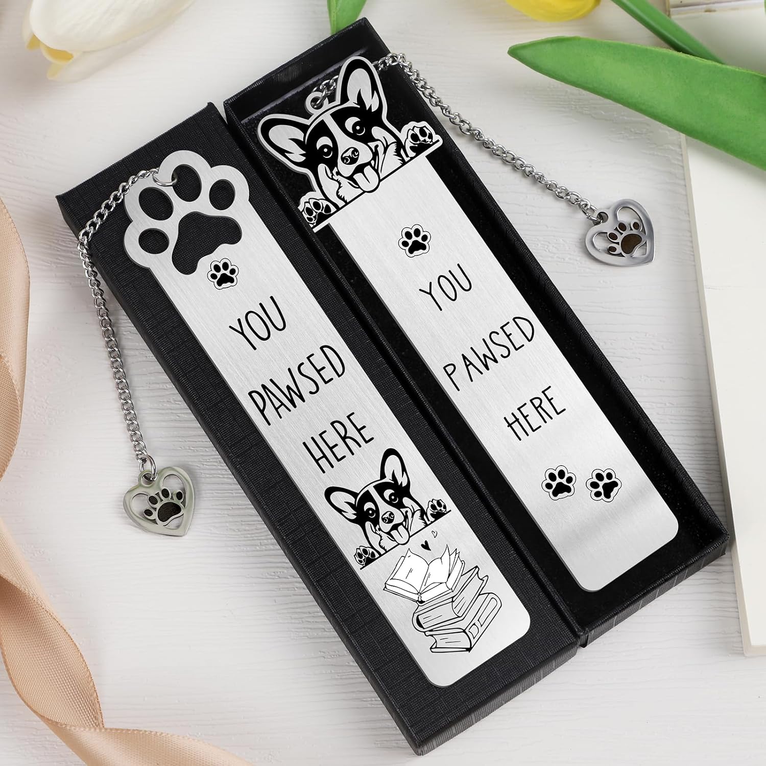 Corgi Bookmark Funny Dog Gift - Shejdgart 2PCS Funny Bookmark for Corgi Lovers Unique Dog Mom Book Mark Birthday Gifts for Puppy Lovers Bookworm Booknerd Women Friends Pet Owners Coworker - Image 5