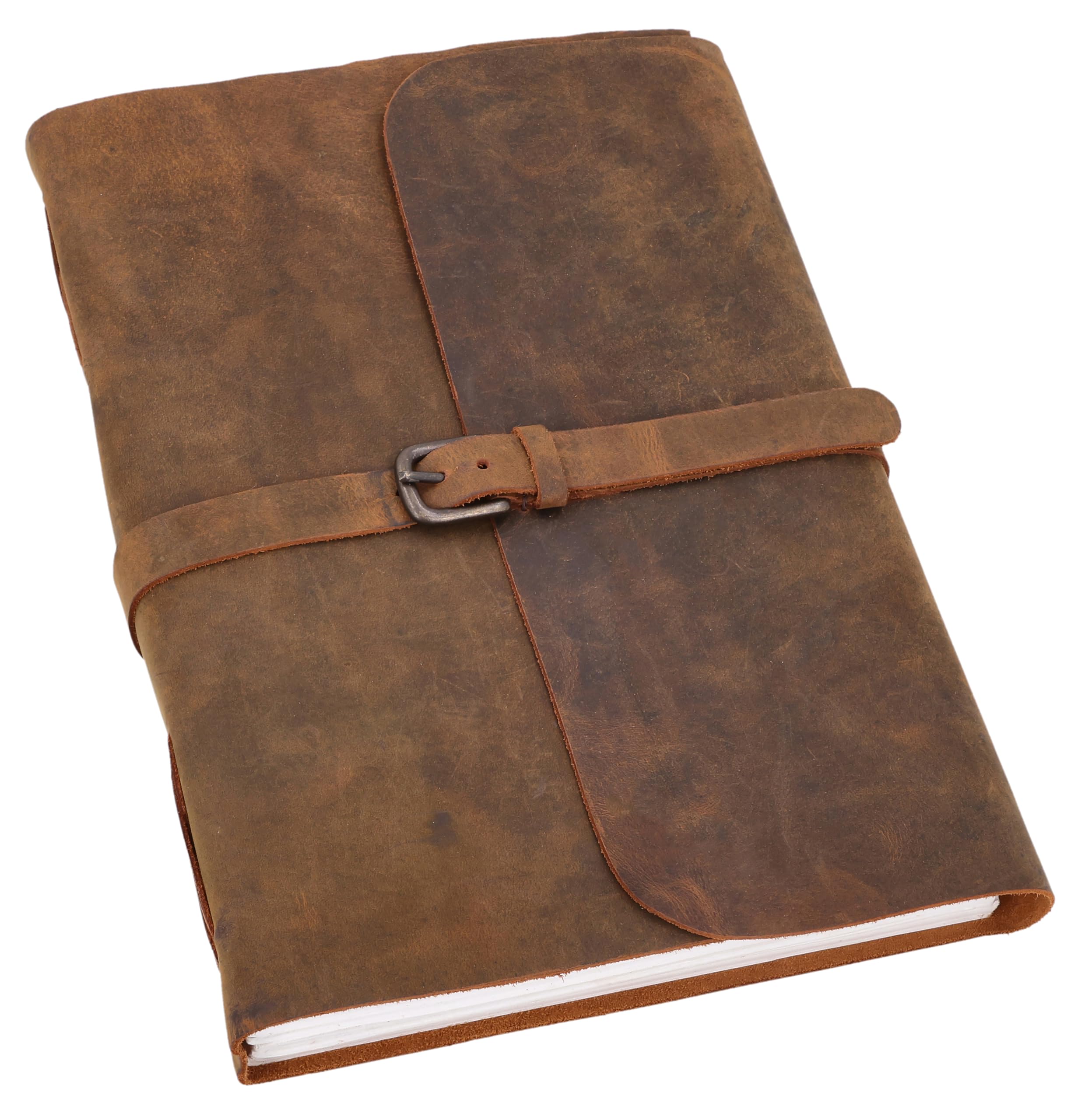 Gusti Notizbuch Leder - Tessy Notizbuch Tagebuch Vintage Braun Leder