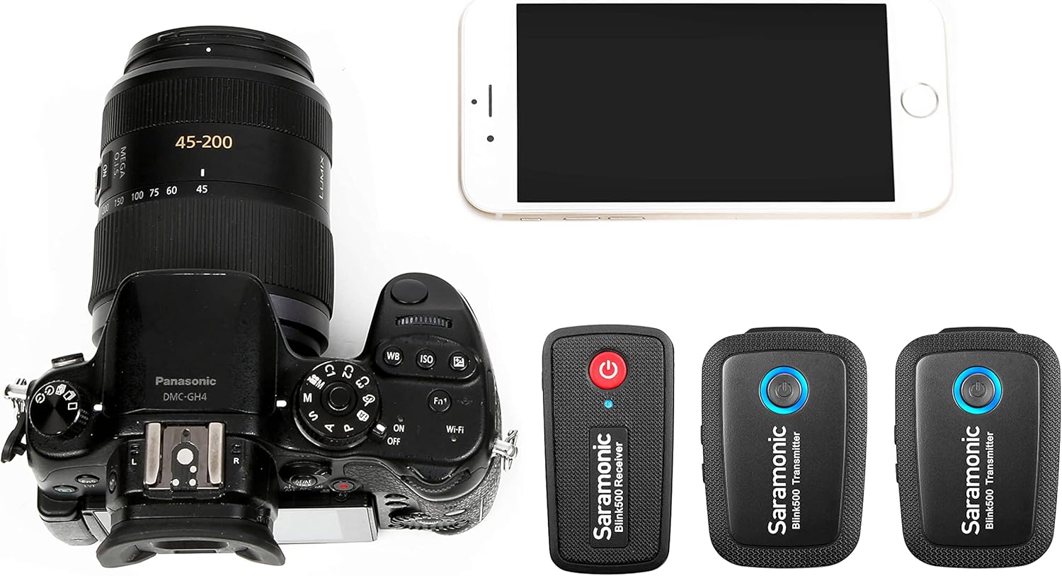 Saramonic Blink 500 Ultracompact 2.4GHz Dual-Channel Wireless Microphone System Tx+Tx+Rx for DSLR Mirrorless Video Canon Nikon Camera, Black : Electronics