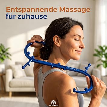 My Balance High-quality trigger point massager robust massage stick including silicone attachments and e-book effectively treat trigger points