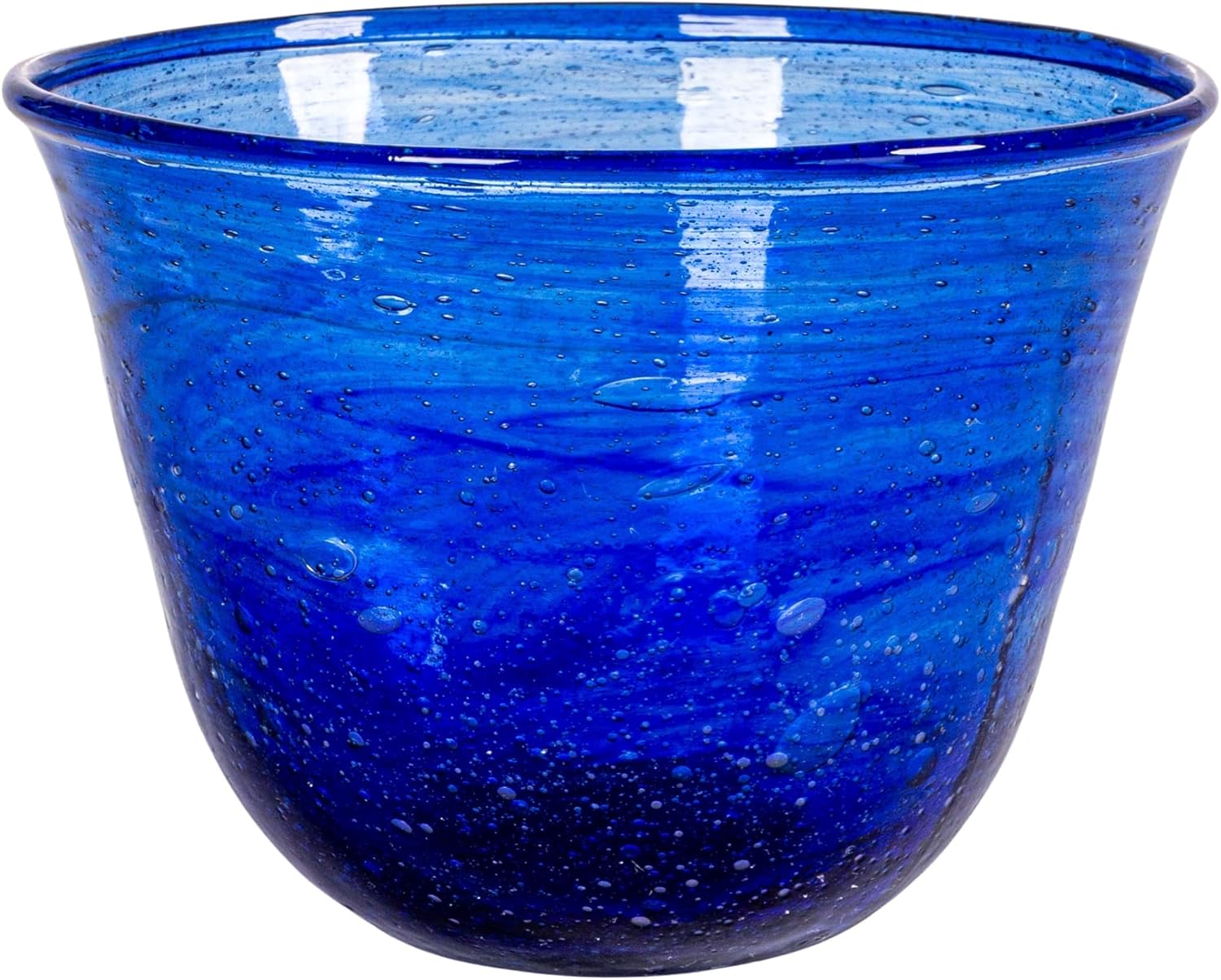 Creative Co-Op 12-Piece Hand-Blown Seeded Bowl/Drinking Glass, Multicolor
