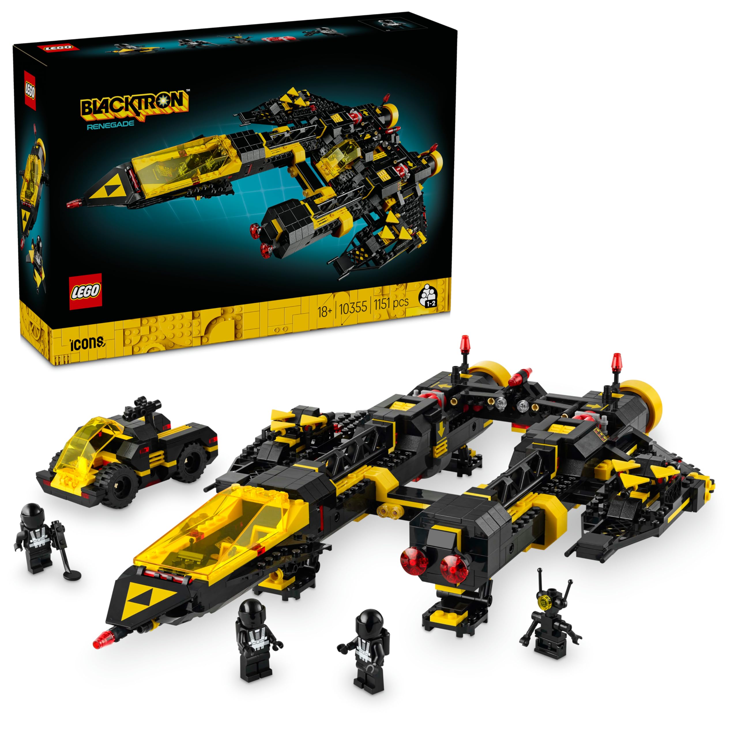 LEGO Icons Blacktron Uçağı 10355 - Yetişkinler için Koleksiyonluk