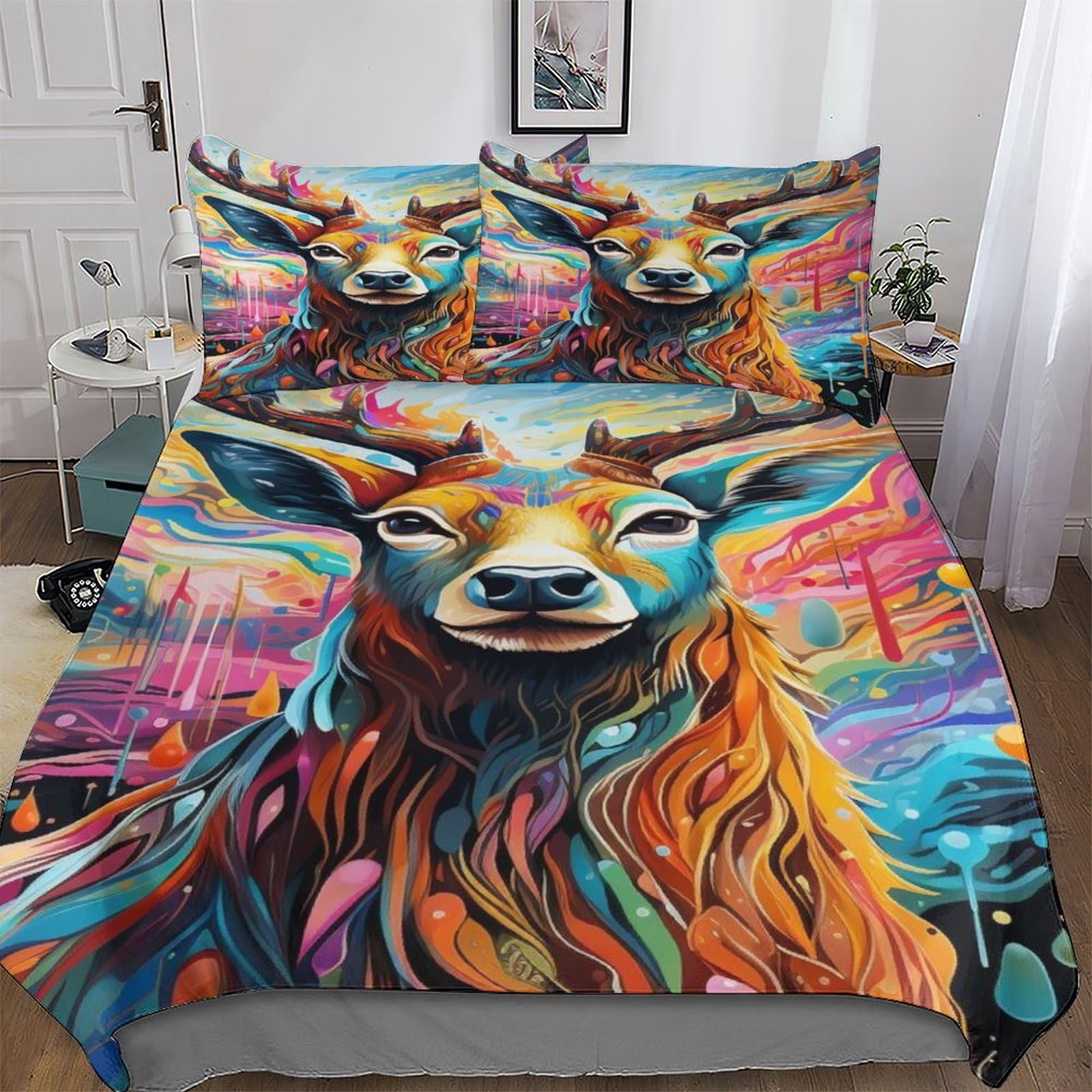 Housse de couette cerf 3D pour transformer votre chambre en un cocon de nature sauvage