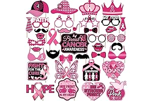 38PCS Breast Cancer Awareness Photo Props