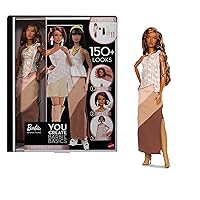 Barbie Basics You Create - Kit colori neutri 001, bambola personalizzabile con corpo snodato