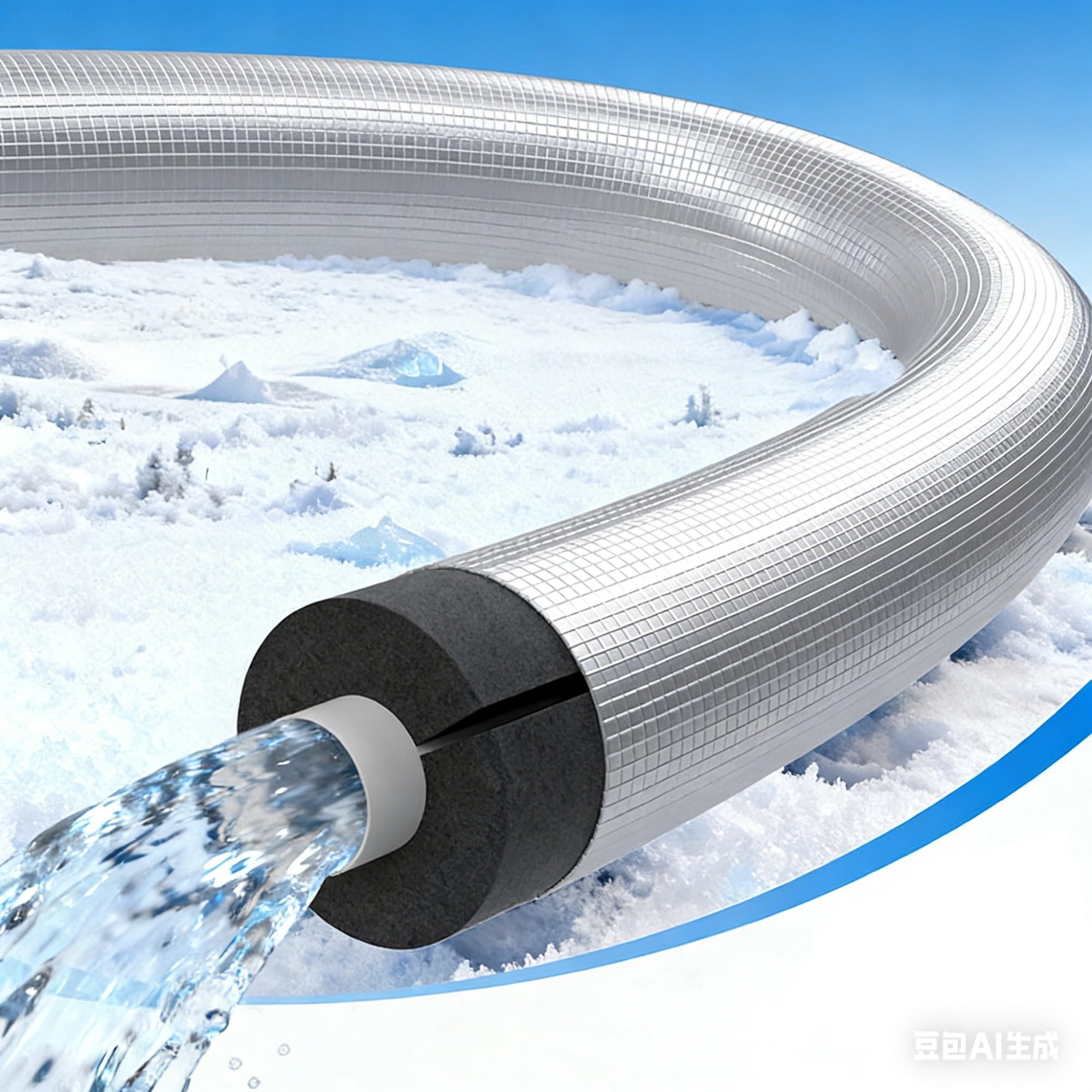 Tubo Aislante for tuberías, Envoltura de Espuma autoadhesiva con lámina de Aluminio for tuberías, Envoltura Aislante for tuberías de Aire Acondicionado(ID*TH-165 * 30mm/6.5 * 1.18in)