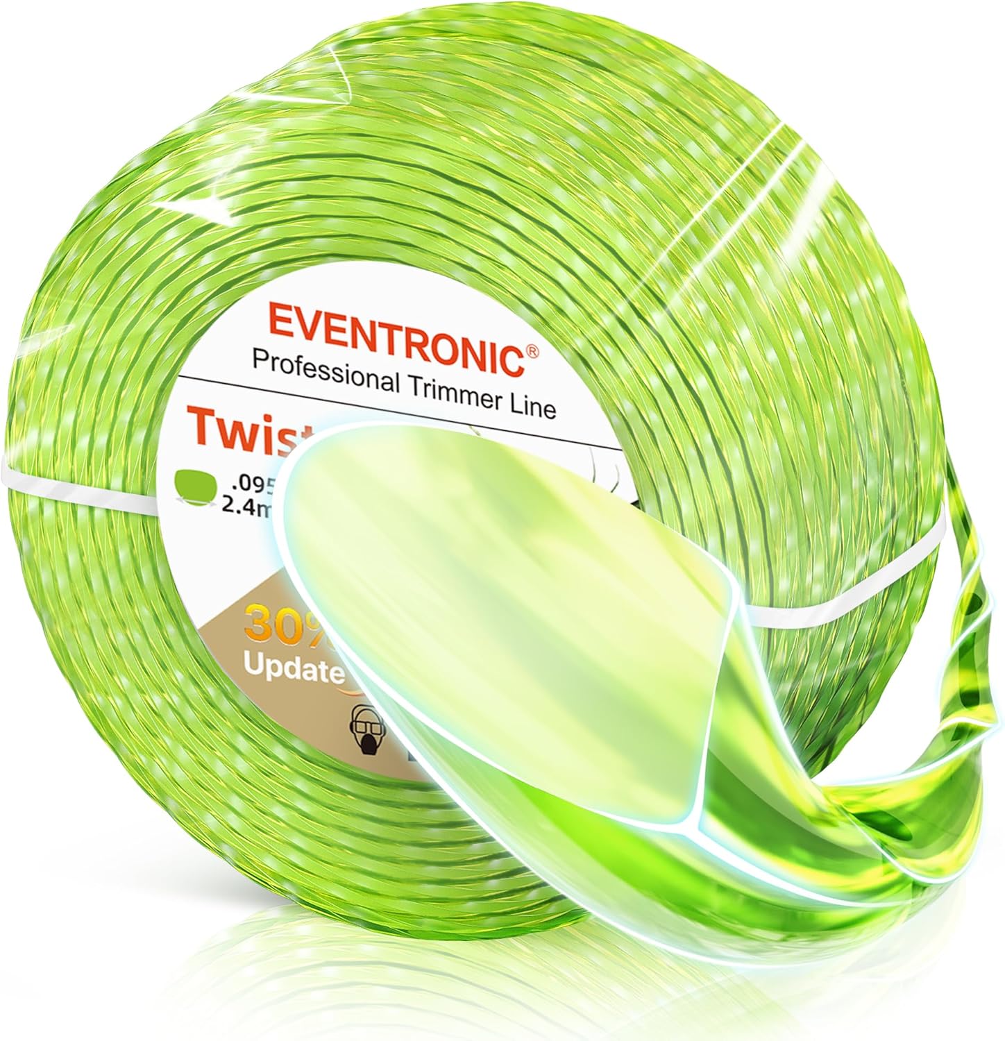 Weed Eater String, 095 Trimmer Line of 1160-Feet(3 1/2LB), Trimmer Line for Universal Replacement, Twist Weed Wacker String Fits Medium& Heavy Grass&Weeds, String Trimmer Line of Yellow Premium Nylon