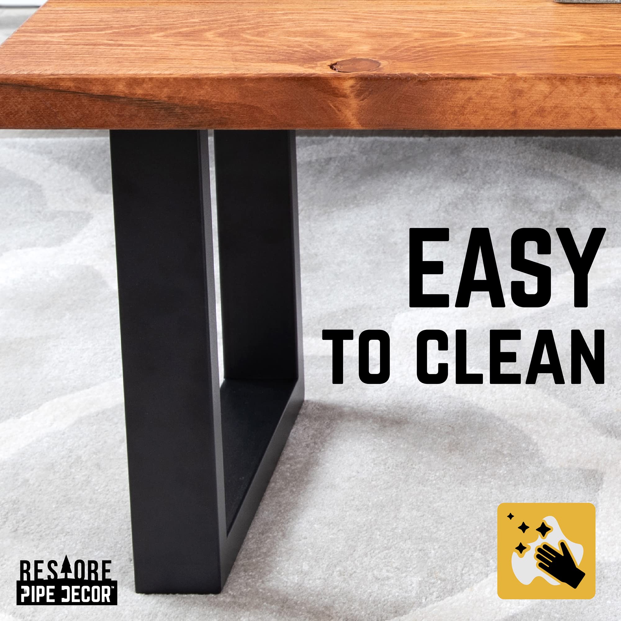 Pieds De Table Basse 4 Pcs Noir 30 Cm Acier | Leroy Merlin