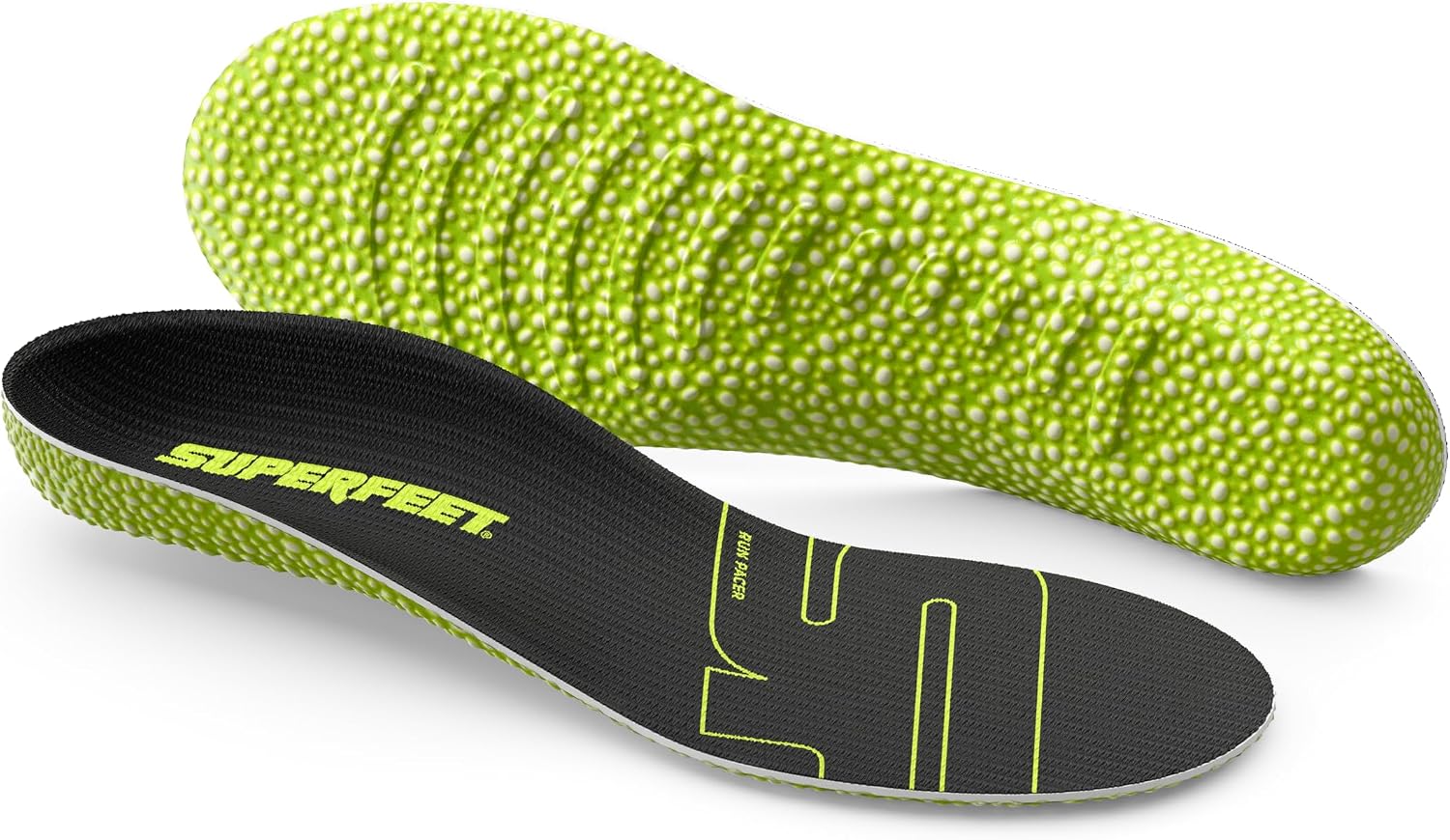 Superfeet Run Pacer Insoles – High Energy Return Running Shoe Inserts with SuperRev Foam, Flexible Arch Support & Heel Cushioning for Men & Women 10.5-12 Women / 9.5-11 Men