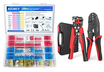 Heat Shrink Wire Connectors+Wire Stripper and Crimping Tool Kit