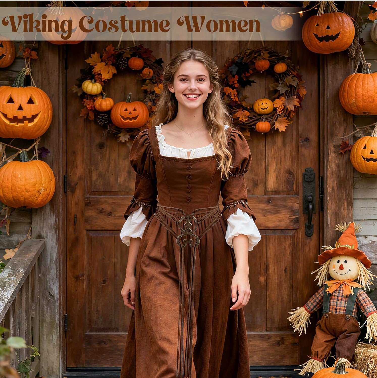 Viking Costume Women Belt with Troll Cross - Medieval Renaissance Accessory for Viking, Ren Faire Halloween Cosplay - Image 4