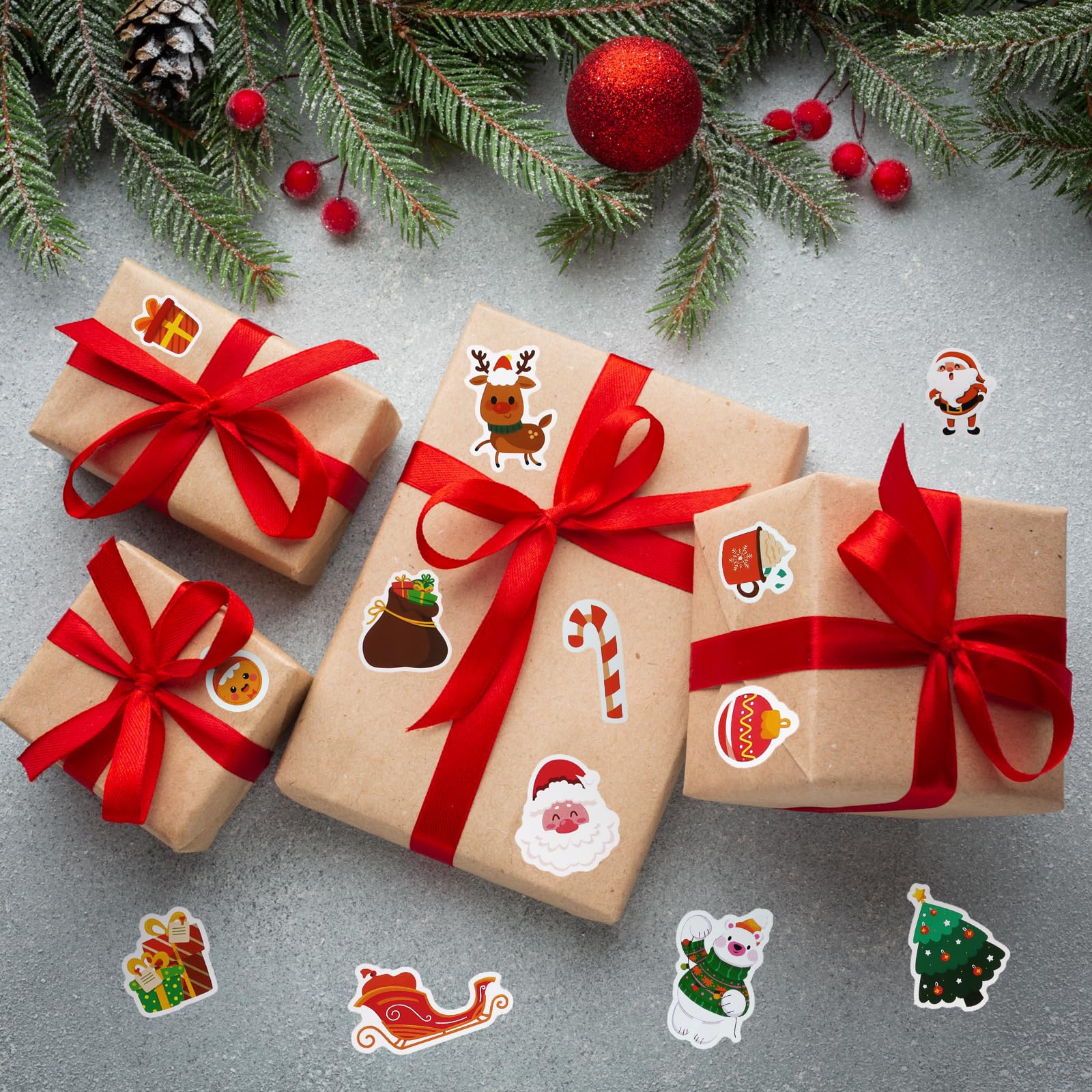 BETESSIN Aufkleber Weihnachten - 1080 Stück Sterne Produktbild-Vorschau 12