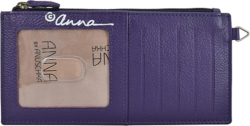 Miniatura 2 de Cartera Anna by Anuschka organizadora, de cuero auténtico, cinco espacios de tarjetas de crédito, para mujer