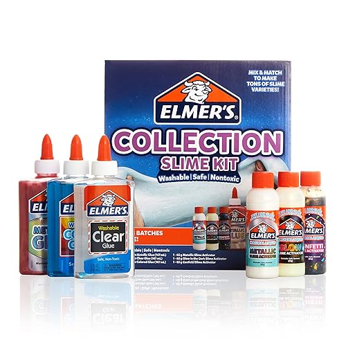 Miniatura 2 de Elmer's Los suministros del kit de colección de slime incluyen activador líquido mágico que brilla en la oscuridad, 6 unidades y kit de slime que