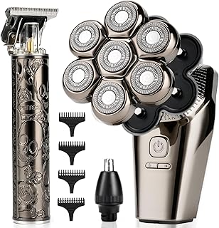 Head Shavers for Bald Men Electric Shavers for Men Bald Head Shavers Electric Razor for Men Head Shaver Waterproof Wet Dry LED Display Rechargeable Rotary Shaver Grooming Kit Type-C Charge by PRITECH