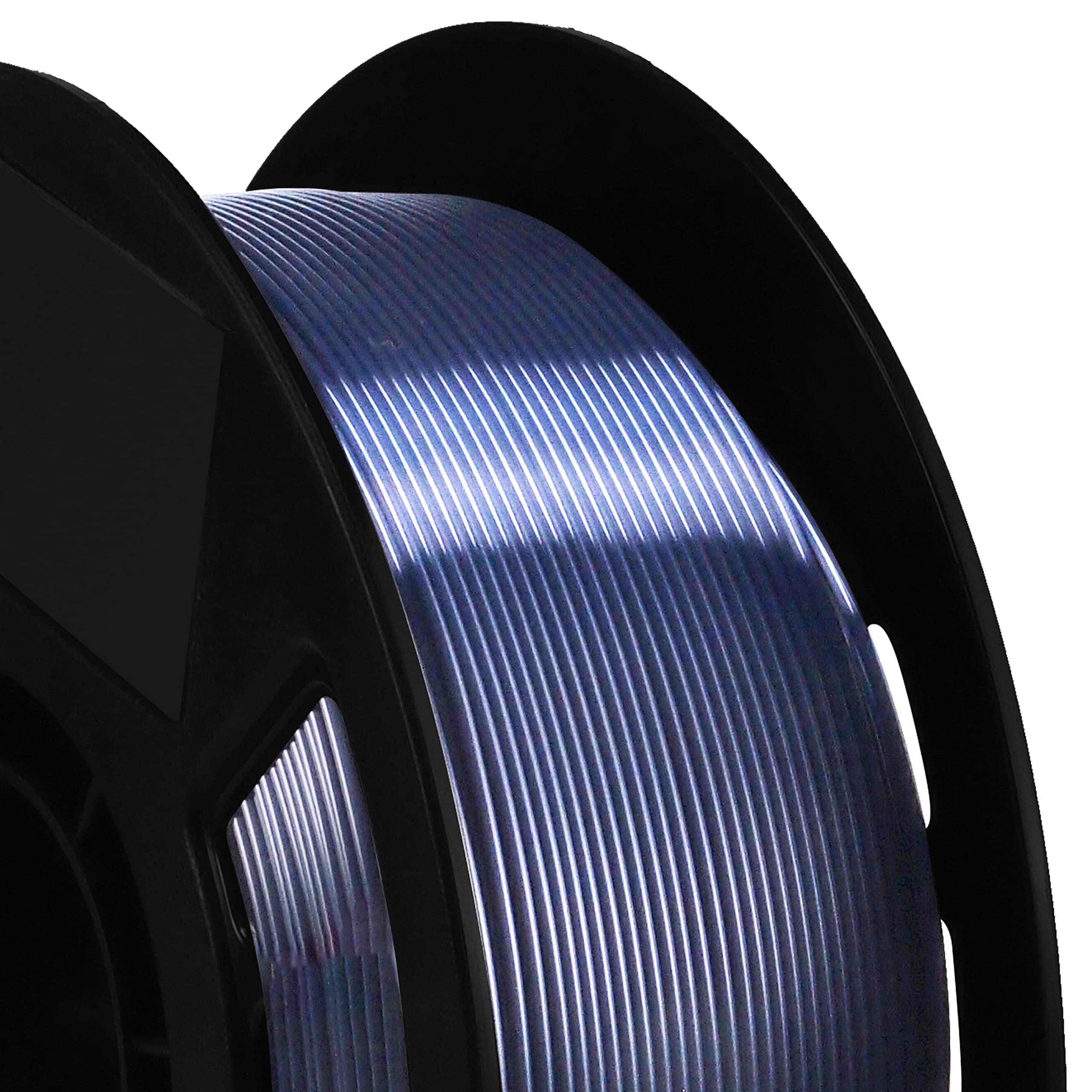 1,75 mm jedwabny perłowy błyszczący czarny filament PLA, 1 kg 1 kg materiał do druku 3D, szerokie wsparcie dla drukarki 3D FDM, opakowanie z dodatkową naklejką, prezent od BBLIFE