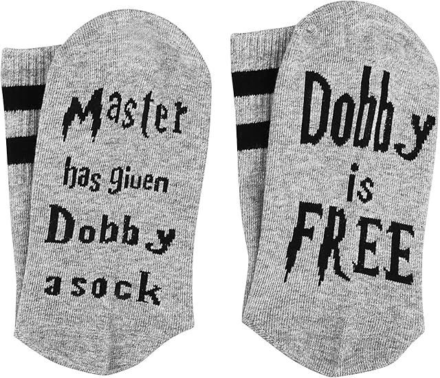 Comtervi Dobby free socks ankle cotton socks master has dobby a sock dobby free cotton socks unisex (one size, light grey-1), a